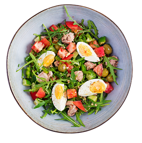 une assiette de salade